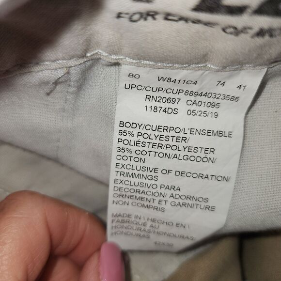 DICKIES 874 Regular Fit Flex Pants Men Size W42 L30 Chino Talon Zipper Tan - Picture 5 of 11